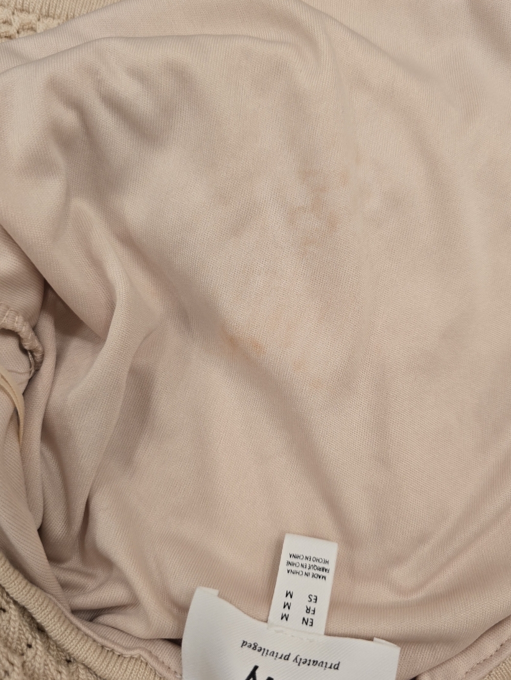 Privy Waffle Knit Mini Dress Tan Size M - Picture 5 of 6